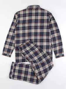 Vertbaudet - pyjama coton bleu, beige - 12 ans