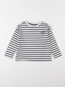 Vertbaudet - tee-shirt beige, bleu - 4 ans