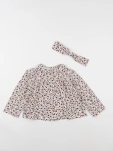 Vertbaudet - tee-shirt beige, violet - 36 mois