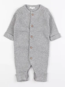 Vertbaudet - combinaison gris - 1 mois