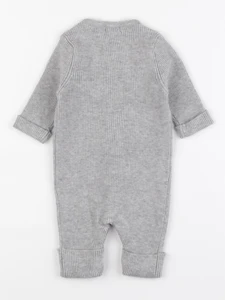 Vertbaudet - combinaison gris - 1 mois