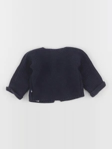 Petit Bateau - gilet bleu - 6 mois