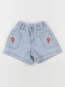 Monoprix - short bleu, rouge - 3 ans