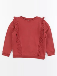 Vertbaudet - sweat rouge - 6 ans