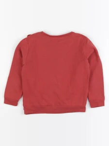 Vertbaudet - sweat rouge - 6 ans