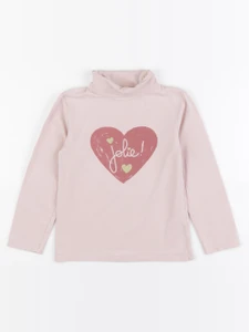 Vertbaudet - sous-pull rose - 6 ans