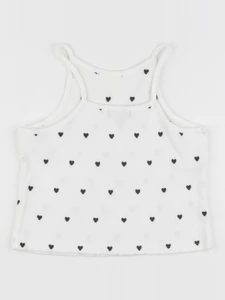 IKKS - débardeur blanc, noir - 12 ans