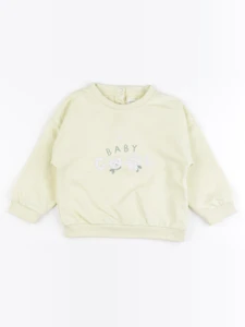 Vertbaudet - sweat jaune - 24 mois