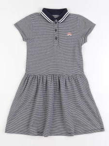 Monoprix - robe bleu, blanc - 6 ans