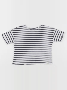 Vertbaudet - tee-shirt bleu, blanc - 3 ans