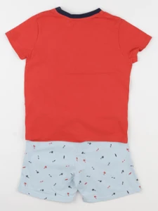 Okaidi - pyjama coton bleu, rouge - 4 ans