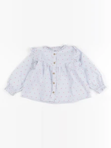 Vertbaudet - blouse bleu - 12 mois