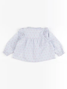 Vertbaudet - blouse bleu - 12 mois