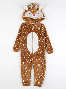 Vertbaudet - sur-pyjama marron - 3 ans