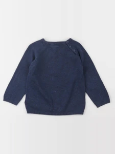 H&M - pull bleu - 12/18 mois