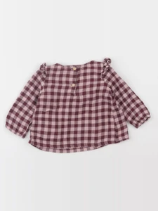 H&M - blouse violet - 4/6 mois