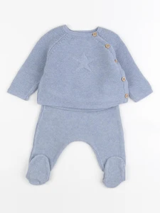 Zara - ensemble bleu - 0/1 mois