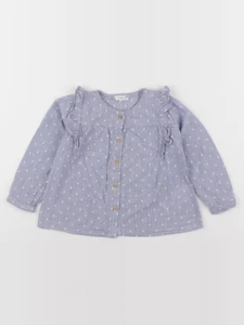 Vertbaudet - blouse bleu - 2 ans