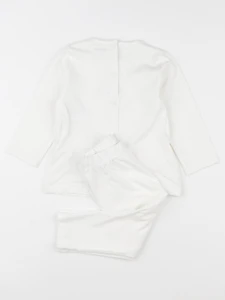 Vertbaudet - pyjama coton blanc - 18 mois