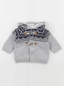 Vertbaudet - gilet gris - 6 mois