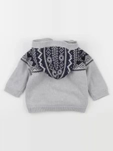 Vertbaudet - gilet gris - 6 mois