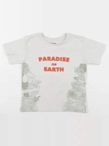 Vertbaudet - tee-shirt beige - 6 ans