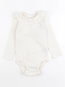 H&M - body à col beige - 12/18 mois