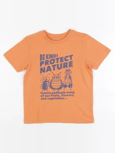Vertbaudet - tee-shirt orange - 6 ans