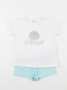 Vertbaudet - pyjama coton blanc, bleu - 3 ans