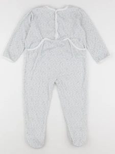 Petit Bateau - pyjama velours bleu, blanc - 36 mois