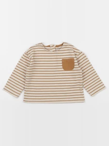 Vertbaudet - tee-shirt beige, marron - 24 mois