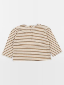 Vertbaudet - tee-shirt beige, marron - 24 mois