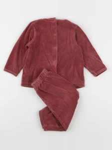 Vertbaudet - pyjama velours rouge - 2 ans