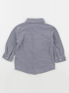 Boutchou - chemise bleu - 12 mois