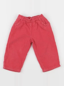Petit Bateau - pantalon doublé rose - 12 mois