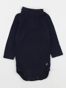 Petit Bateau - body à col bleu - 12 mois