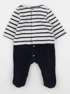 Vertbaudet - pyjama coton bleu - 1 mois