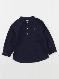 Boutchou - chemise bleu - 18 mois