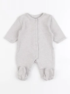 Vertbaudet - pyjama coton beige - 1 mois