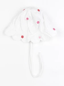 Jacadi - chapeau blanc, rose - 1 mois