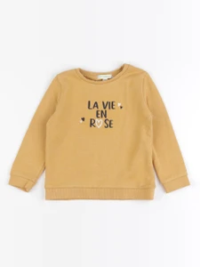 Vertbaudet - sweat jaune - 3 ans