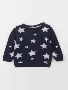 H&M - pull bleu - 4/6 mois