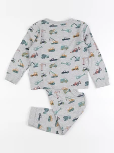 Vertbaudet - pyjama coton gris - 4 ans