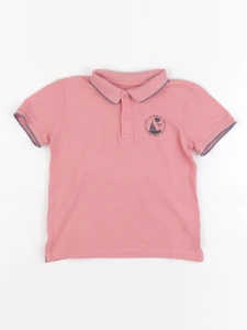 Vertbaudet - polo rose - 4 ans