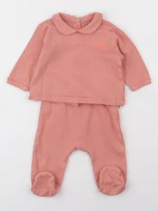 Vertbaudet - pyjama coton rose - 3 mois