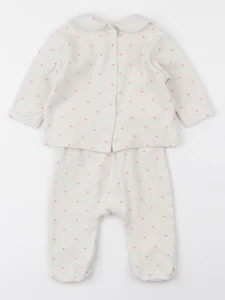 Vertbaudet - pyjama coton beige - 3 mois