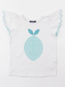 Okaidi - tee-shirt blanc, bleu - 5 ans