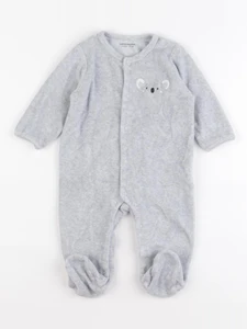 Vertbaudet - pyjama velours gris - 6 mois