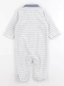 Cadet Rousselle - pyjama velours gris - 6 mois