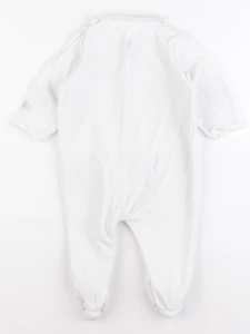 Petit Bateau - pyjama velours blanc - 9 mois
